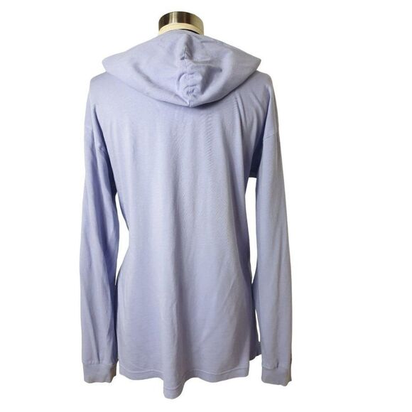 PINK Victoria's Secret Hooded Pullover Lightweight Loose Fit Purple Small NWOT - Picture 2 of 6